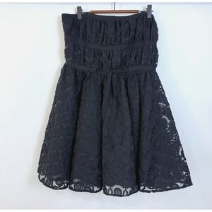 Pearl Georgina Chapman of Marchesa Cocktail Strapless Dress 12 Black Party Event